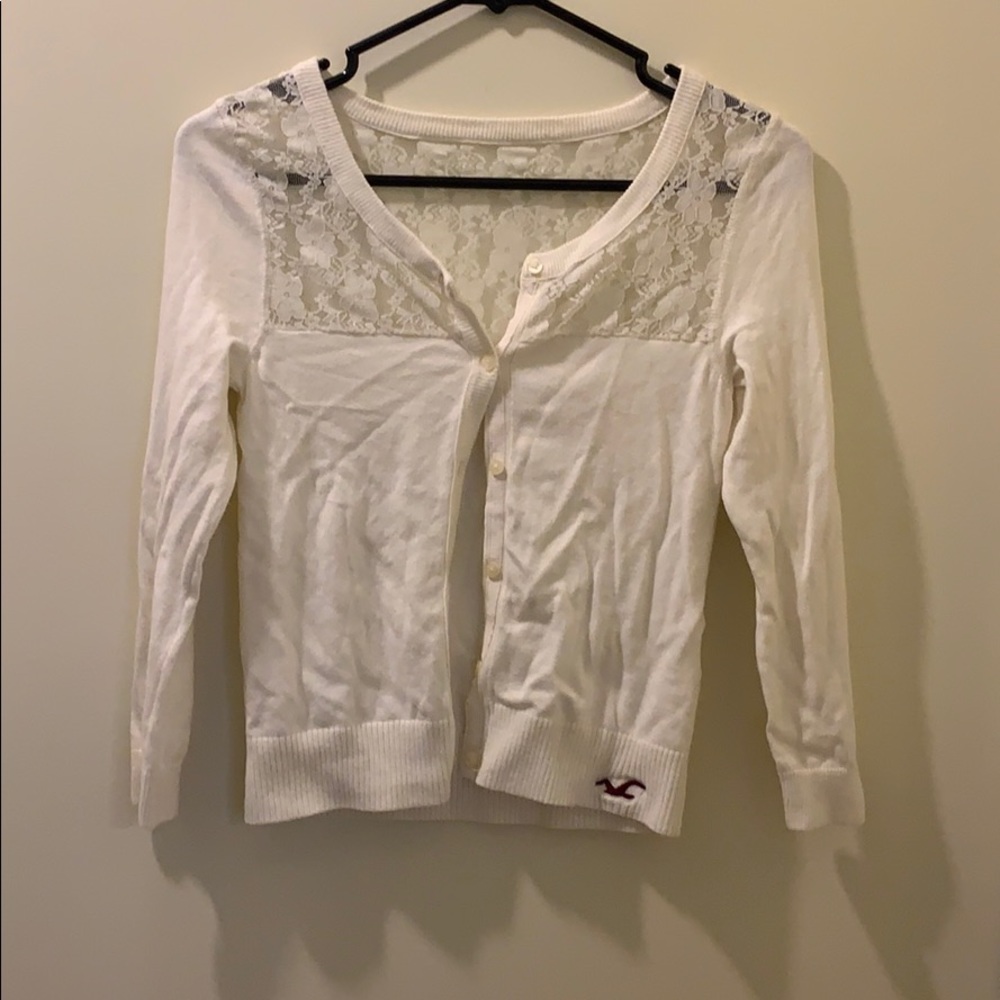 Hollister cardigan size S lace detailing